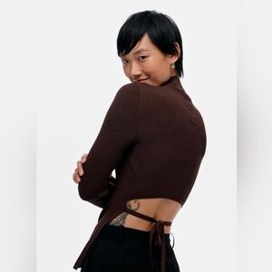 NWT Babaton Sculpt Knit Ambrosia sweater top in coffee bean from Aritzia